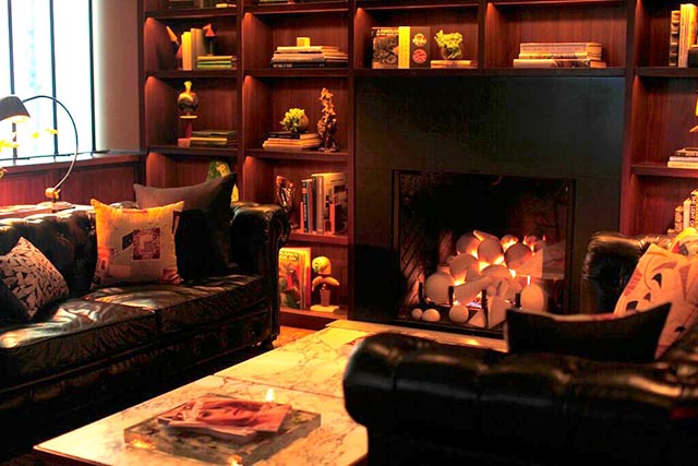 The Vine Chelsea NYC Fireplace