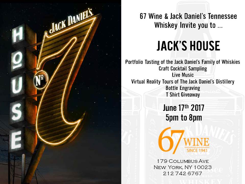 Jack's House Pop up at 67 Wine